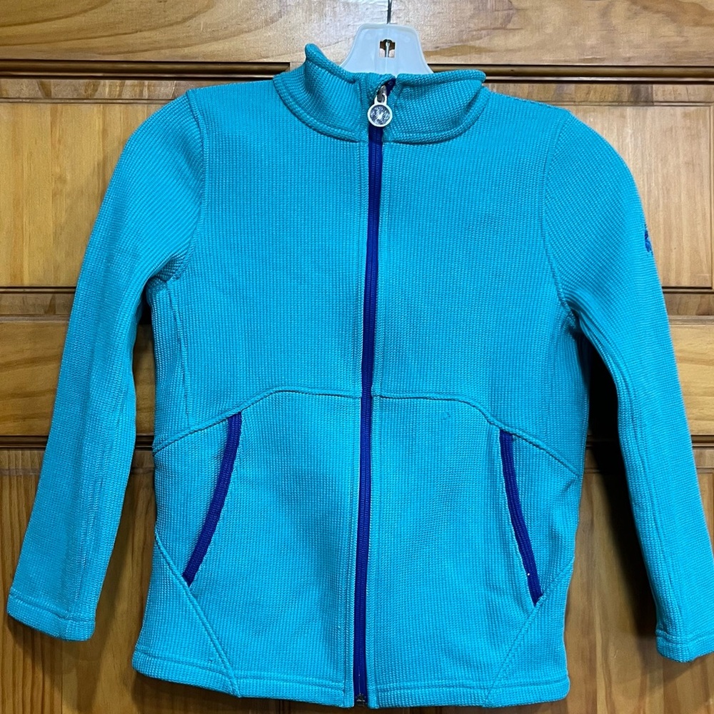 Spyder Teal Zip-Up Swim Rashguard